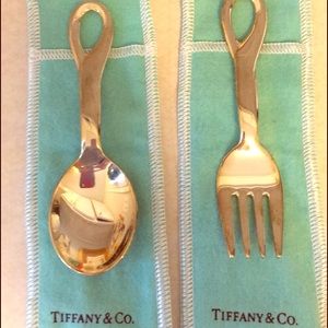 COPY - Tiffany & Co. baby fork and spoon set Silver